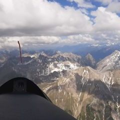 Flugwegposition um 14:05:12: Aufgenommen in der Nähe von Gemeinde Zams, Österreich in 3266 Meter